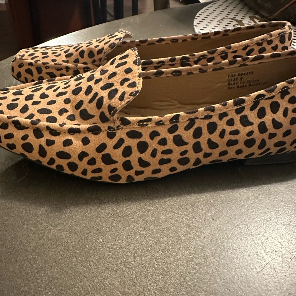 Macys animal print loafer